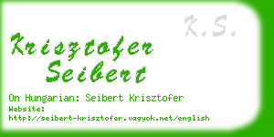 krisztofer seibert business card